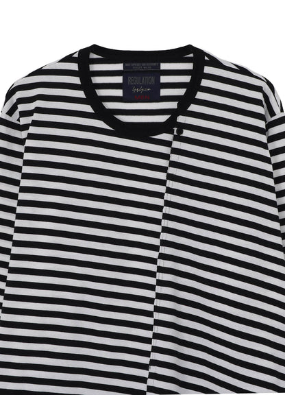 40/4 BORDER PLAIN STITCH PANELED LONG SLV T