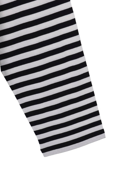 40/4 BORDER PLAIN STITCH PANELED LONG SLV T