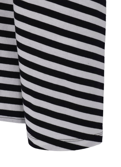 40/4 BORDER PLAIN STITCH PANELED LONG SLV T
