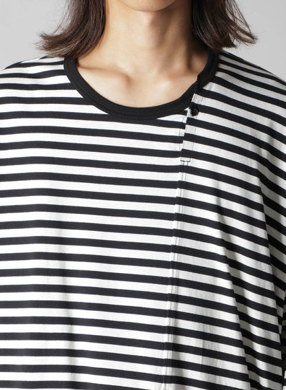 40/4 BORDER PLAIN STITCH PANELED LONG SLV T