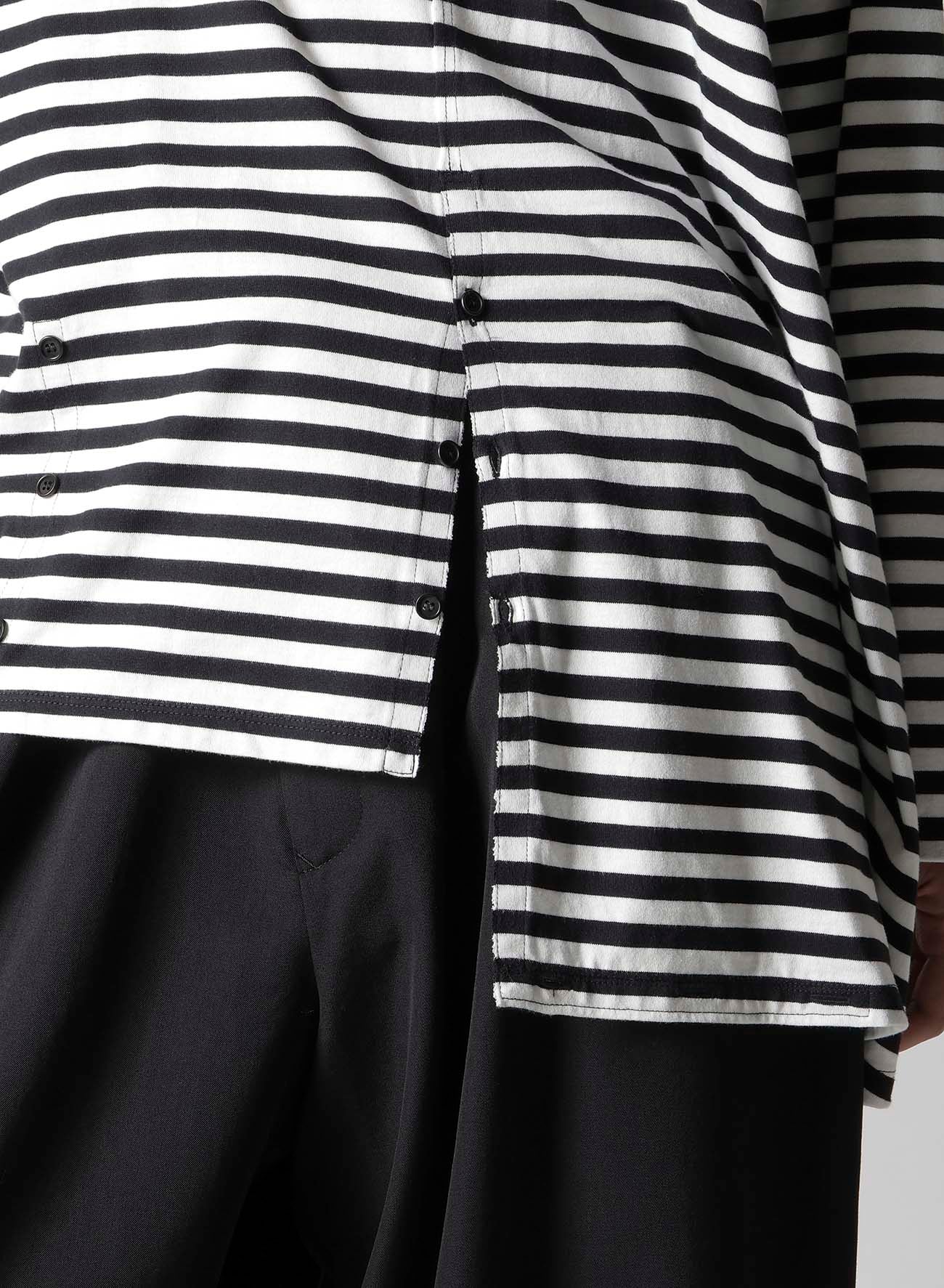 40/4 BORDER PLAIN STITCH PANELED LONG SLV T
