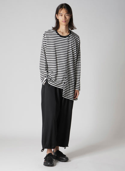 40/4 BORDER PLAIN STITCH PANELED LONG SLV T