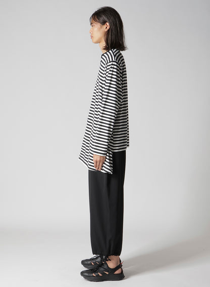 40/4 BORDER PLAIN STITCH PANELED LONG SLV T