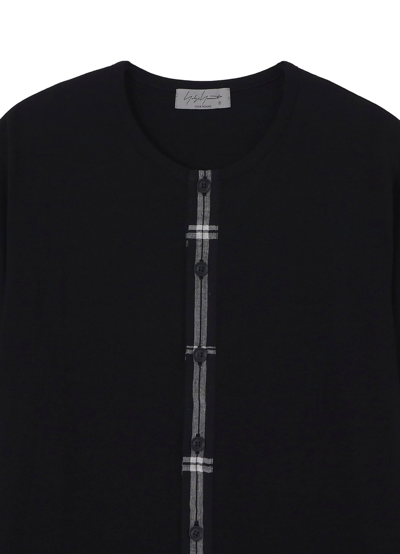 32/- COMBED PLAIN STITCH FRONT BUTTON SHORT SLV T