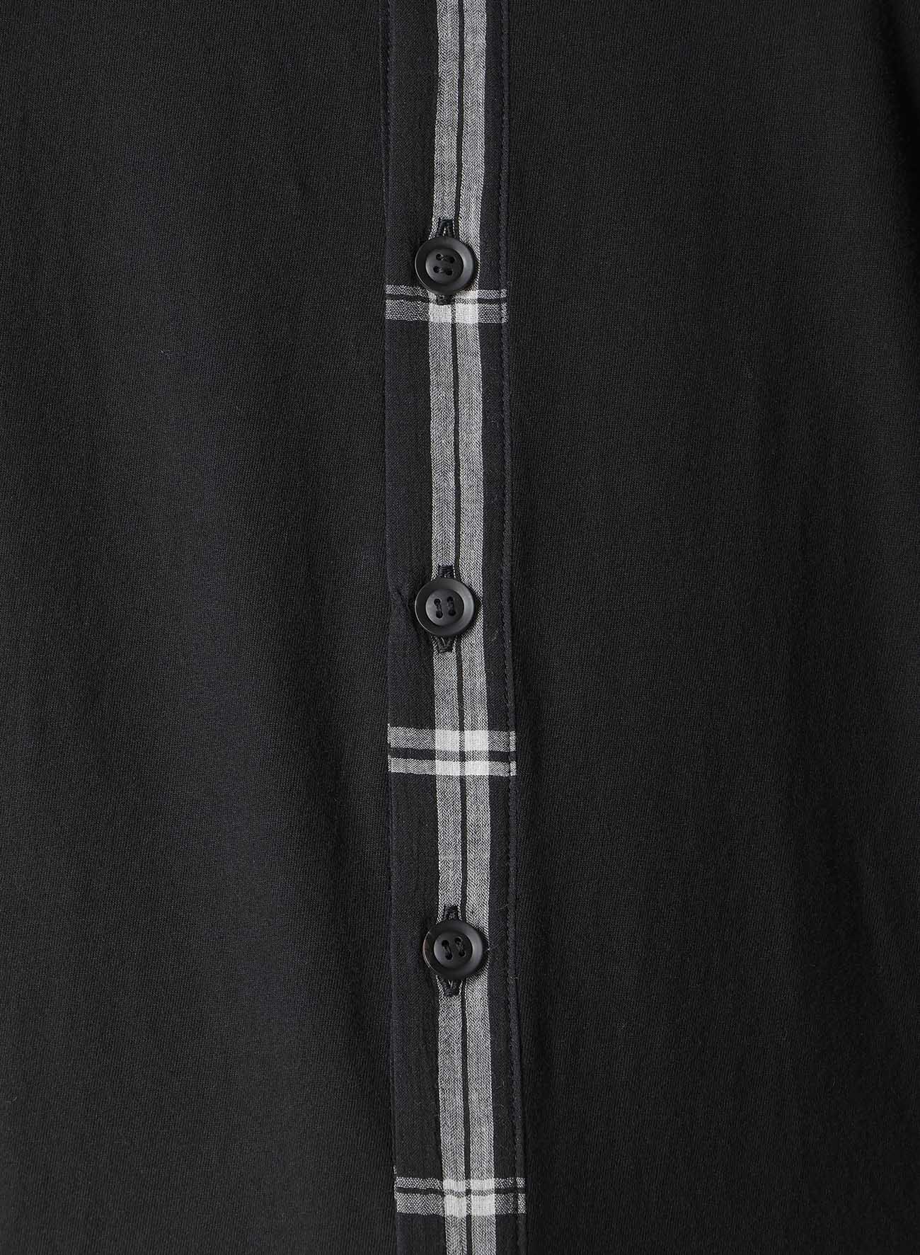 32/- COMBED PLAIN STITCH FRONT BUTTON SHORT SLV T