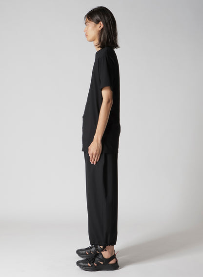 32/- COMBED PLAIN STITCH FRONT BUTTON SHORT SLV T