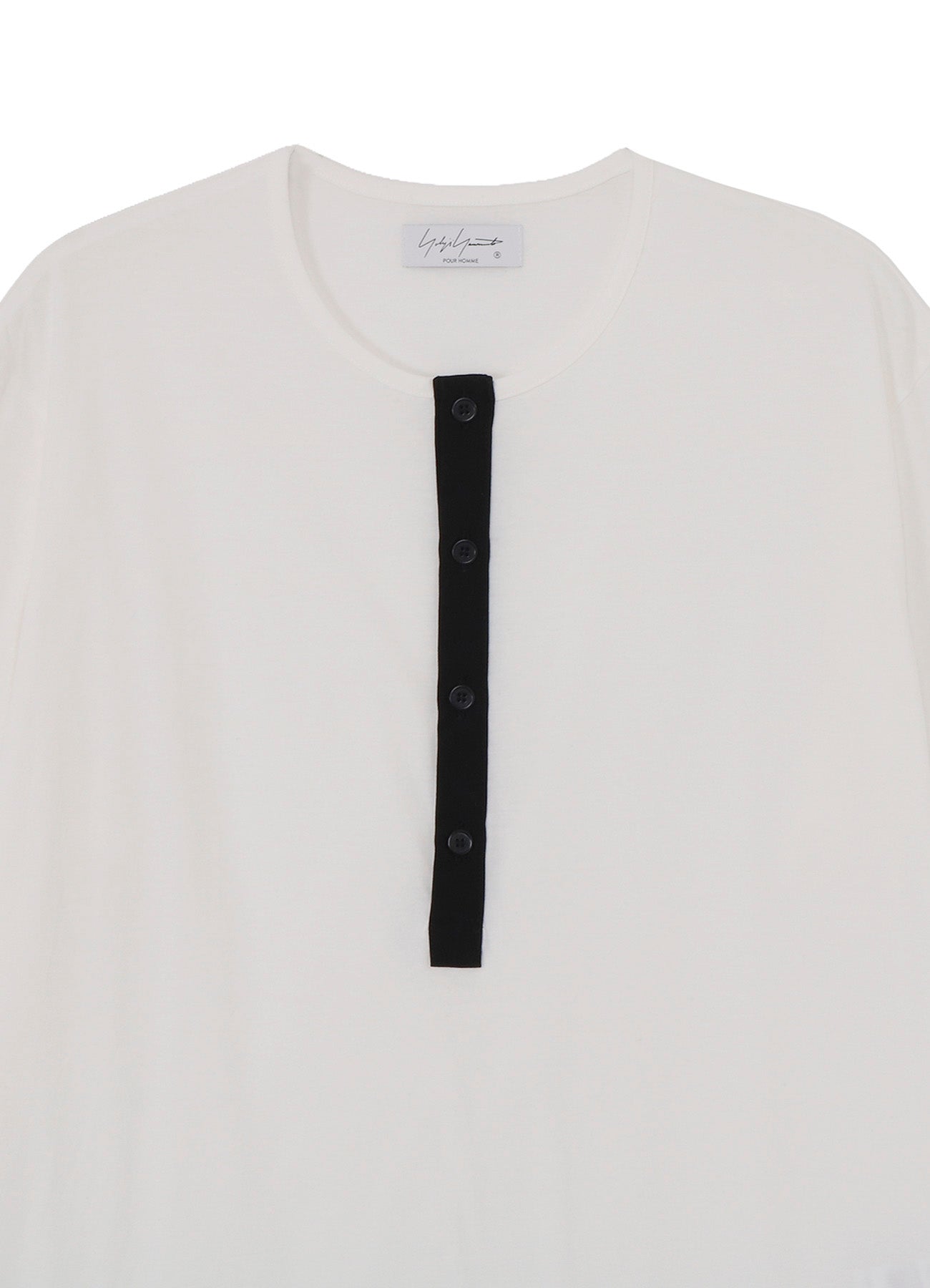 32/- COMBED PLAIN STITCH HENLEY NECK SHORT SLV T