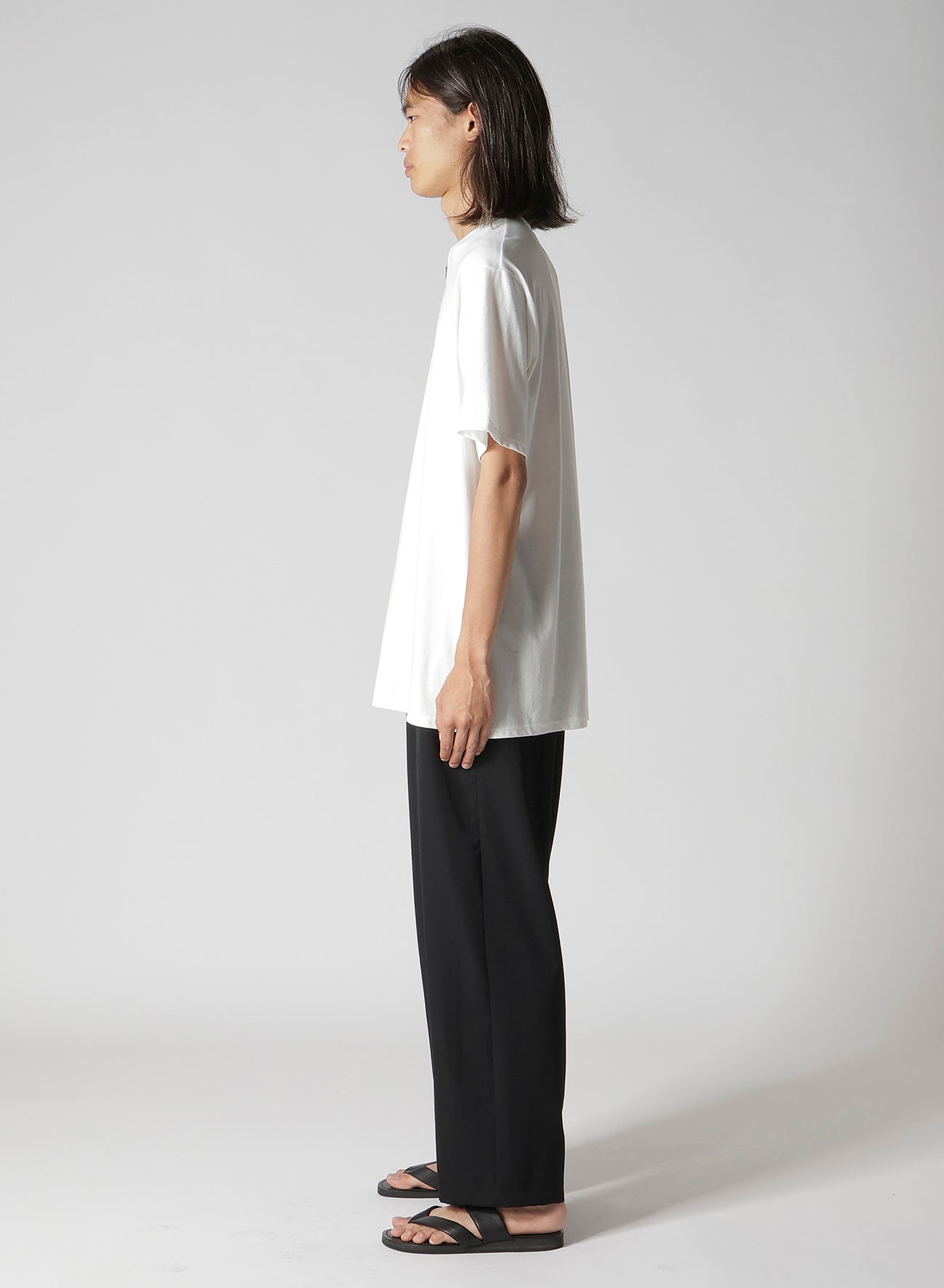 32/- COMBED PLAIN STITCH HENLEY NECK SHORT SLV T