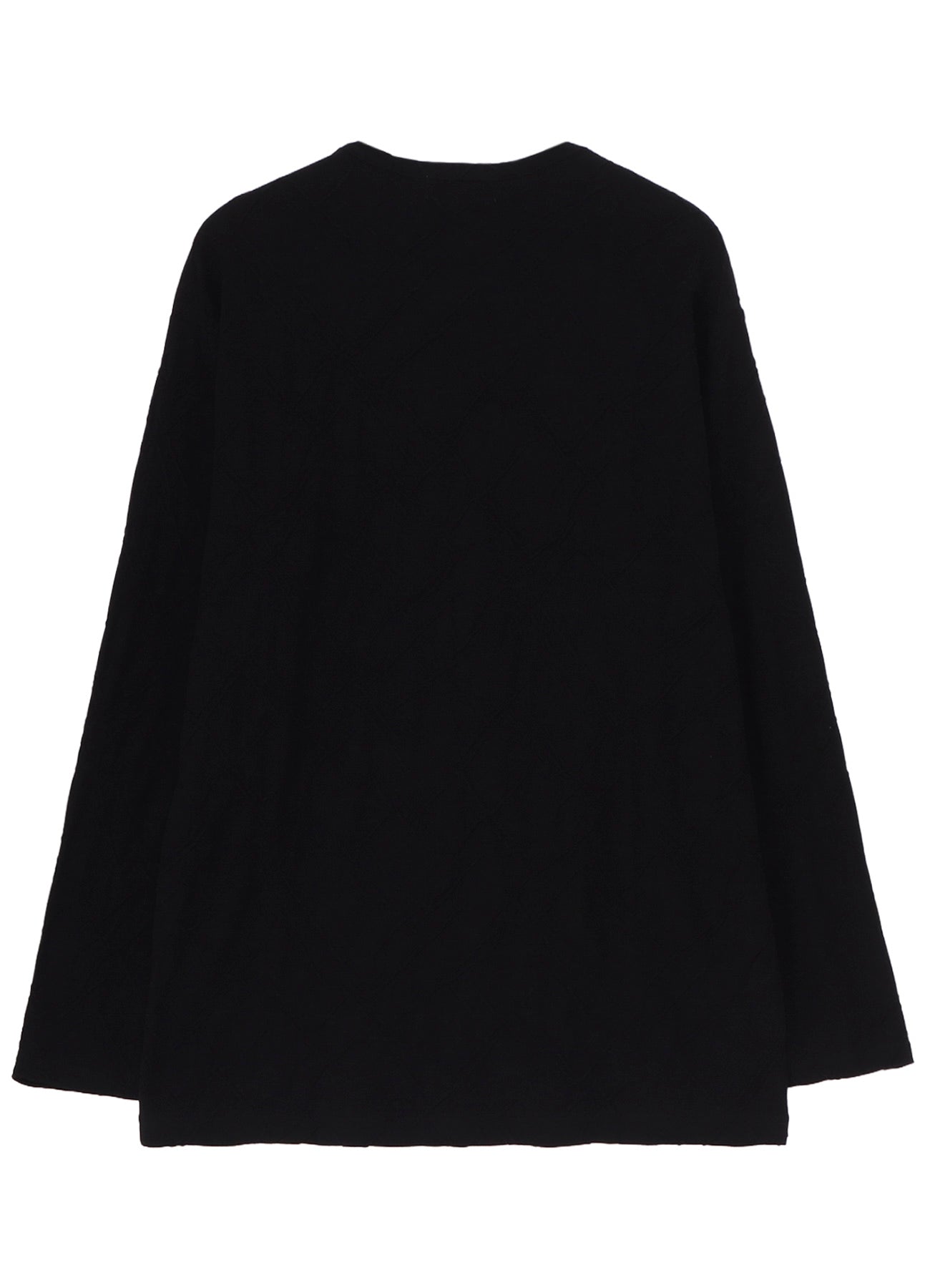 30/- TUCK JACQUARD ROUND NECK LONG SLV T