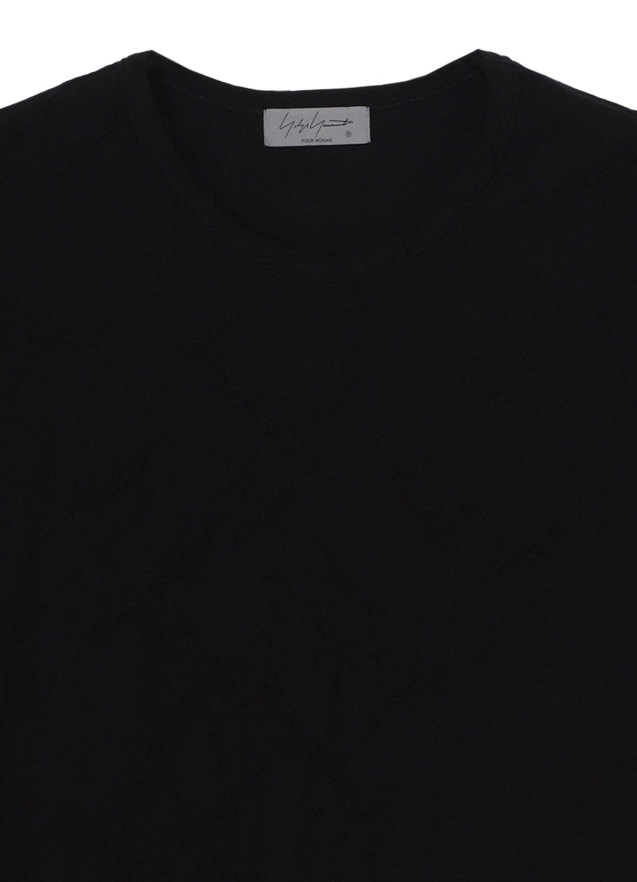 30/- TUCK JACQUARD ROUND NECK LONG SLV T