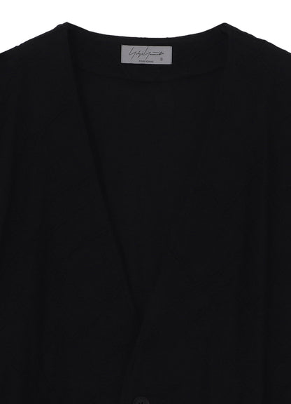 30/- TUCK JACQUARD COLLARLESS JKT