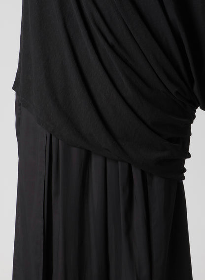 30/- ELS COTTON PS HOODED DRAPE LONG SLV T