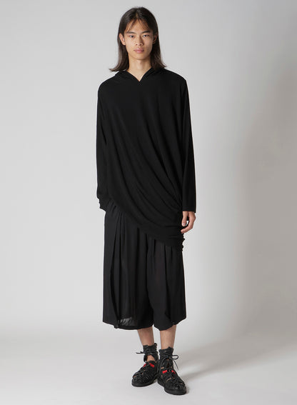 30/- ELS COTTON PS HOODED DRAPE LONG SLV T