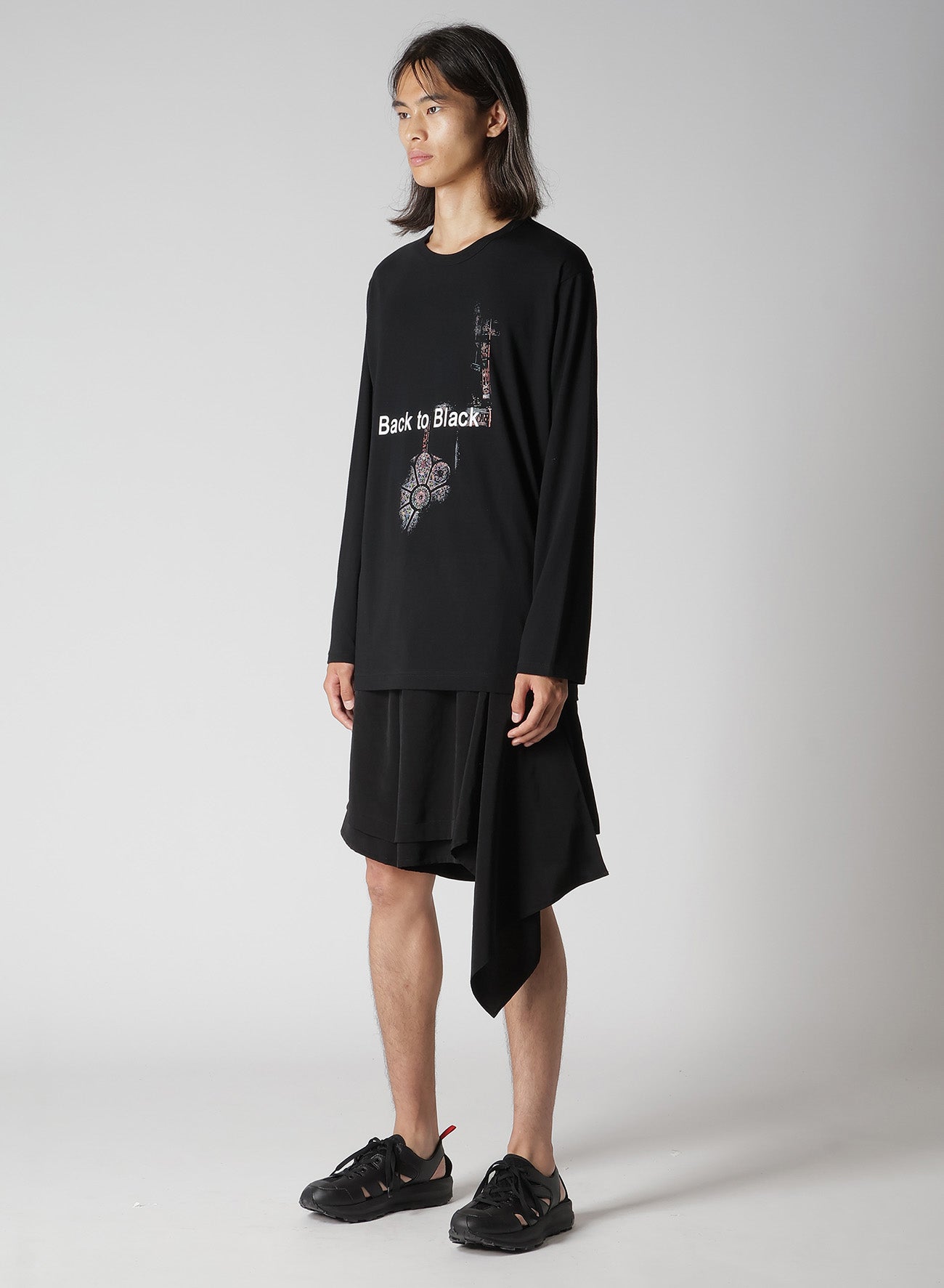PLAIN STITCH LONG SLEEVE PRINT TEE – THE SHOP YOHJI YAMAMOTO