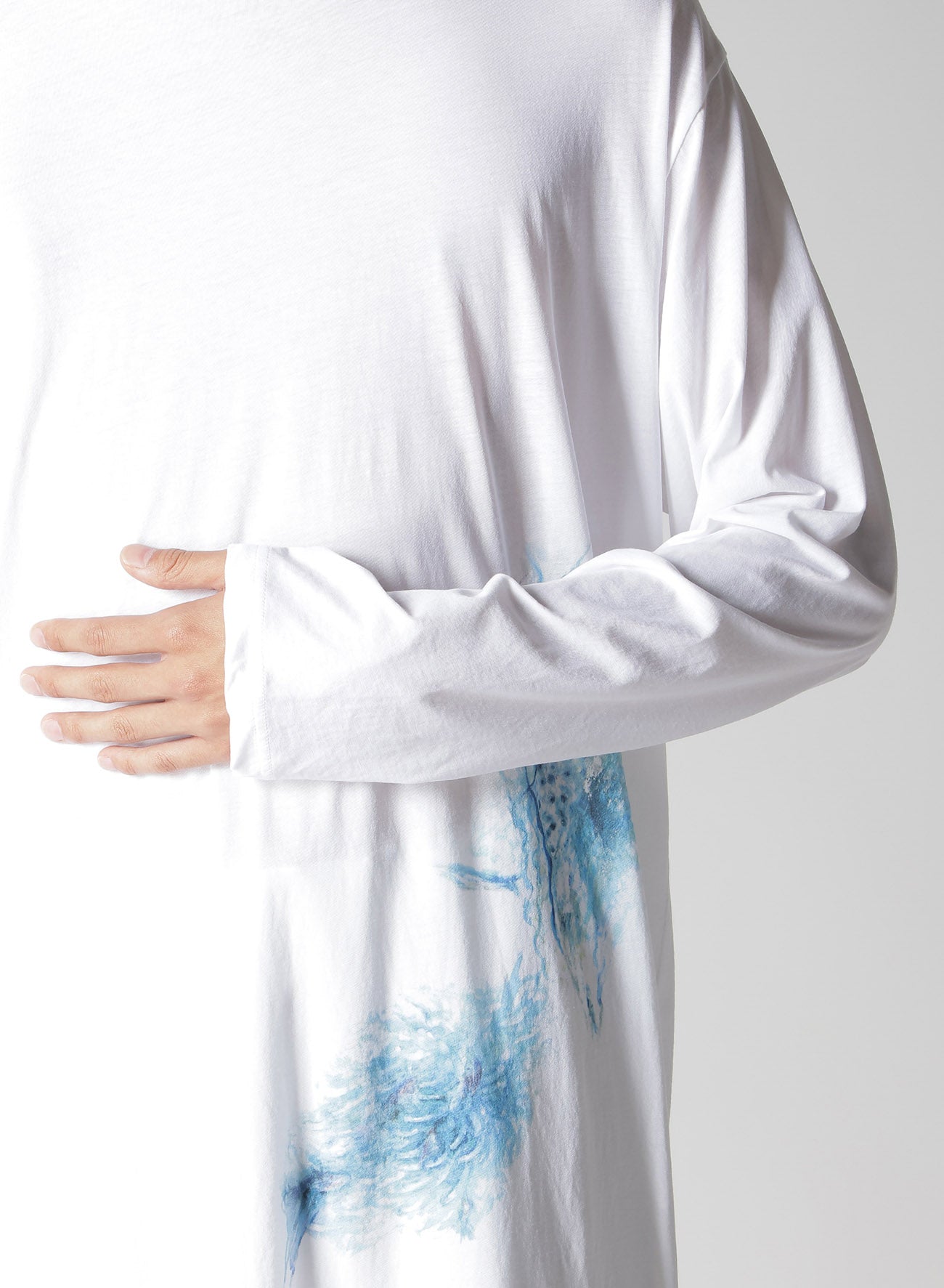 50/-SUPER HIGH TWISTED JERSEY D NECK LINE LONG SLV PT B