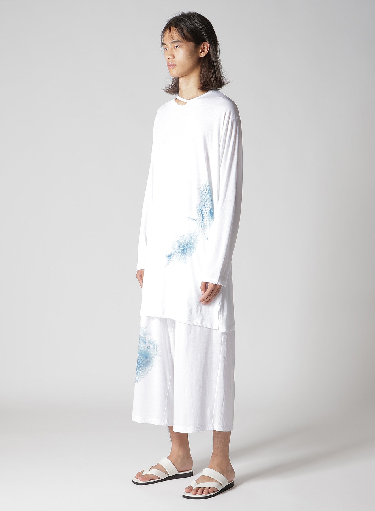 50/-SUPER HIGH TWISTED JERSEY D NECK LINE LONG SLV PT B