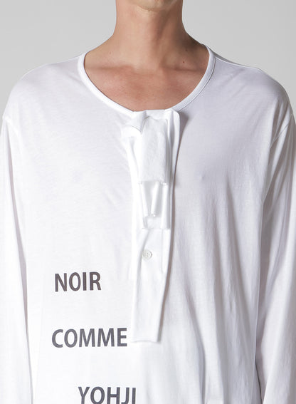 SUPER HIGH TWISTED JERSEY BUTTON DETAIL LONG SLV