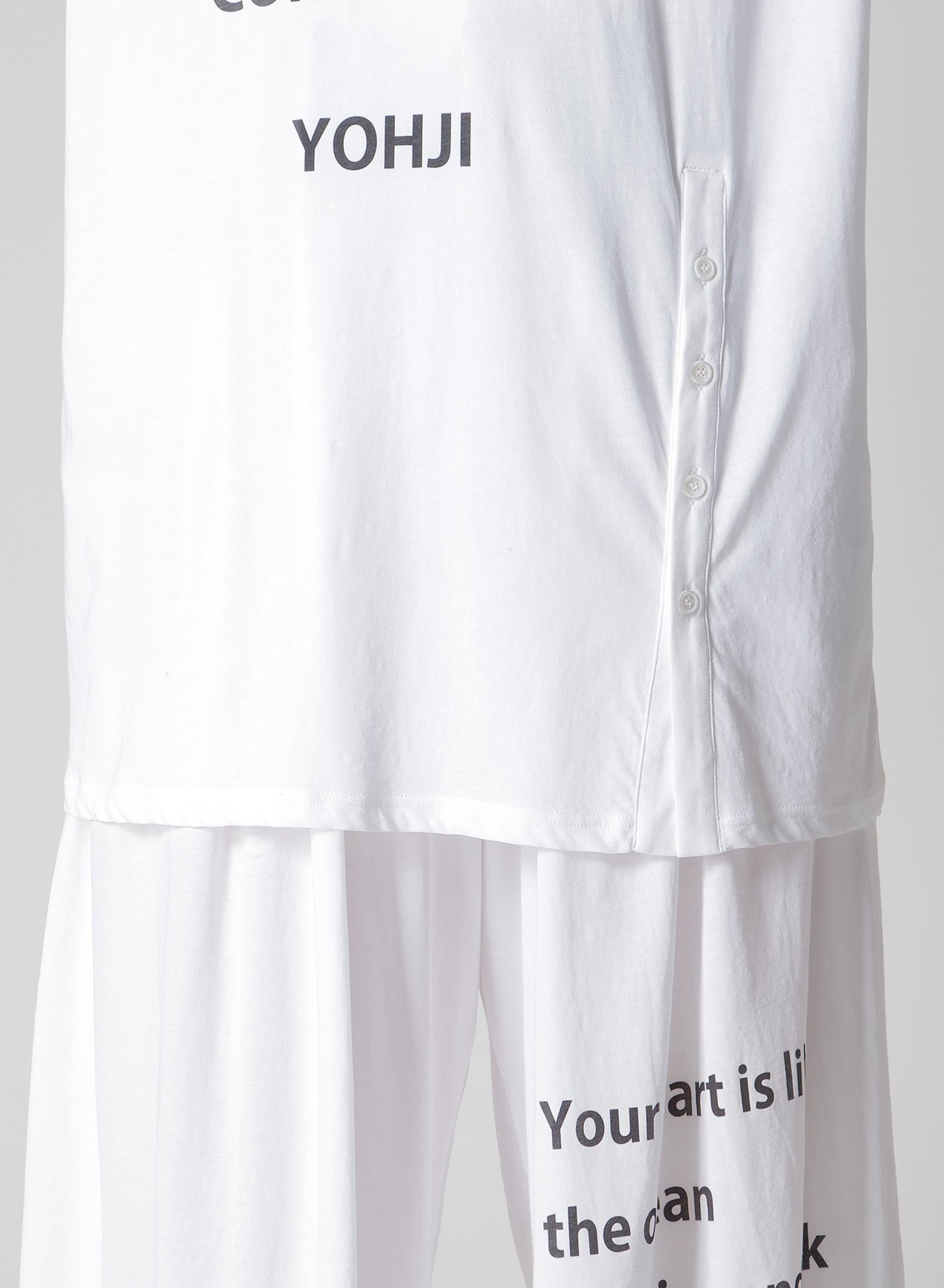 SUPER HIGH TWISTED JERSEY BUTTON DETAIL LONG SLV