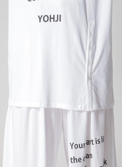 SUPER HIGH TWISTED JERSEY BUTTON DETAIL LONG SLV