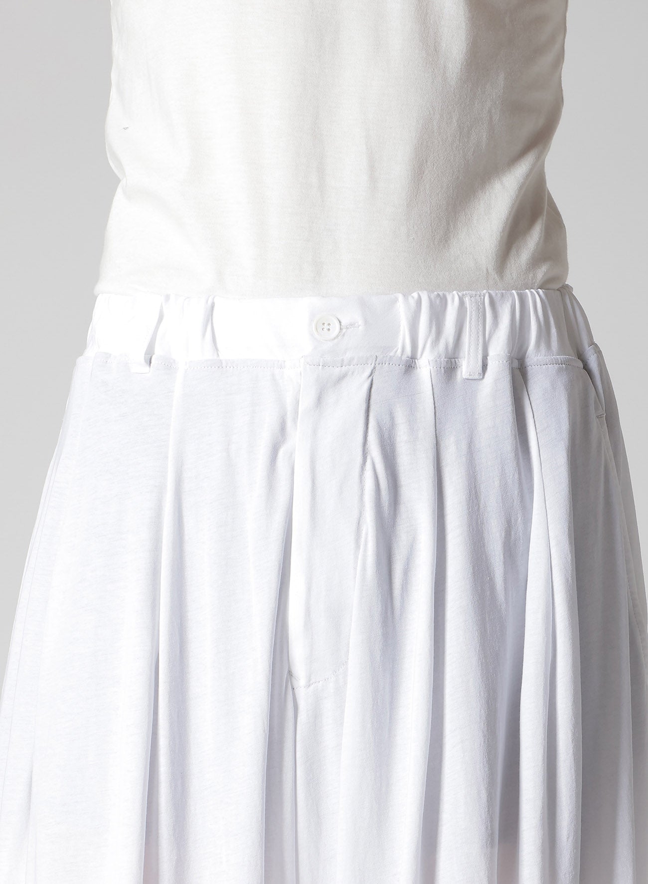 SUPER HIGH TWISTED JERSEY TUCK PANTS