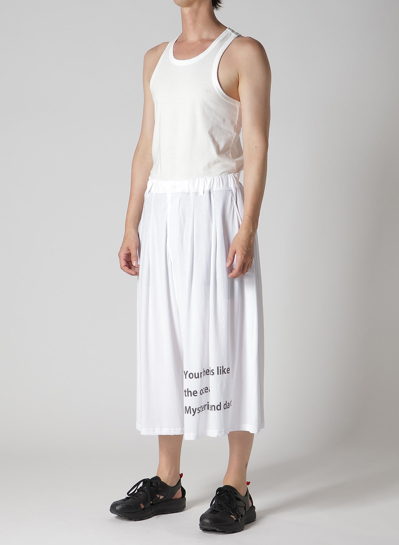 SUPER HIGH TWISTED JERSEY TUCK PANTS