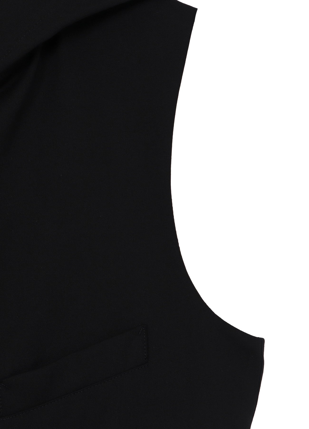 RE CELLULOSE GABARDINE HOODED VEST