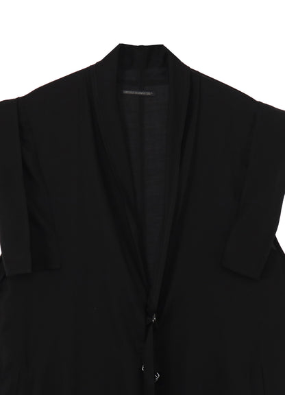 CELLULOSE DESIGNED SLEEVE LONG VEST