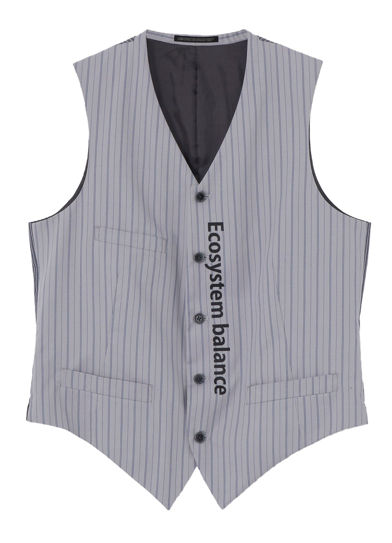 <PIECE UNIQUE>MESSAGE PRINTED STRIPE VEST