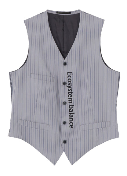 <PIECE UNIQUE>MESSAGE PRINTED STRIPE VEST