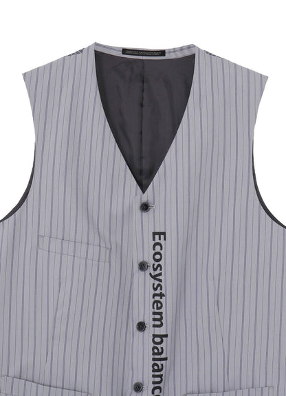 <PIECE UNIQUE>MESSAGE PRINTED STRIPE VEST