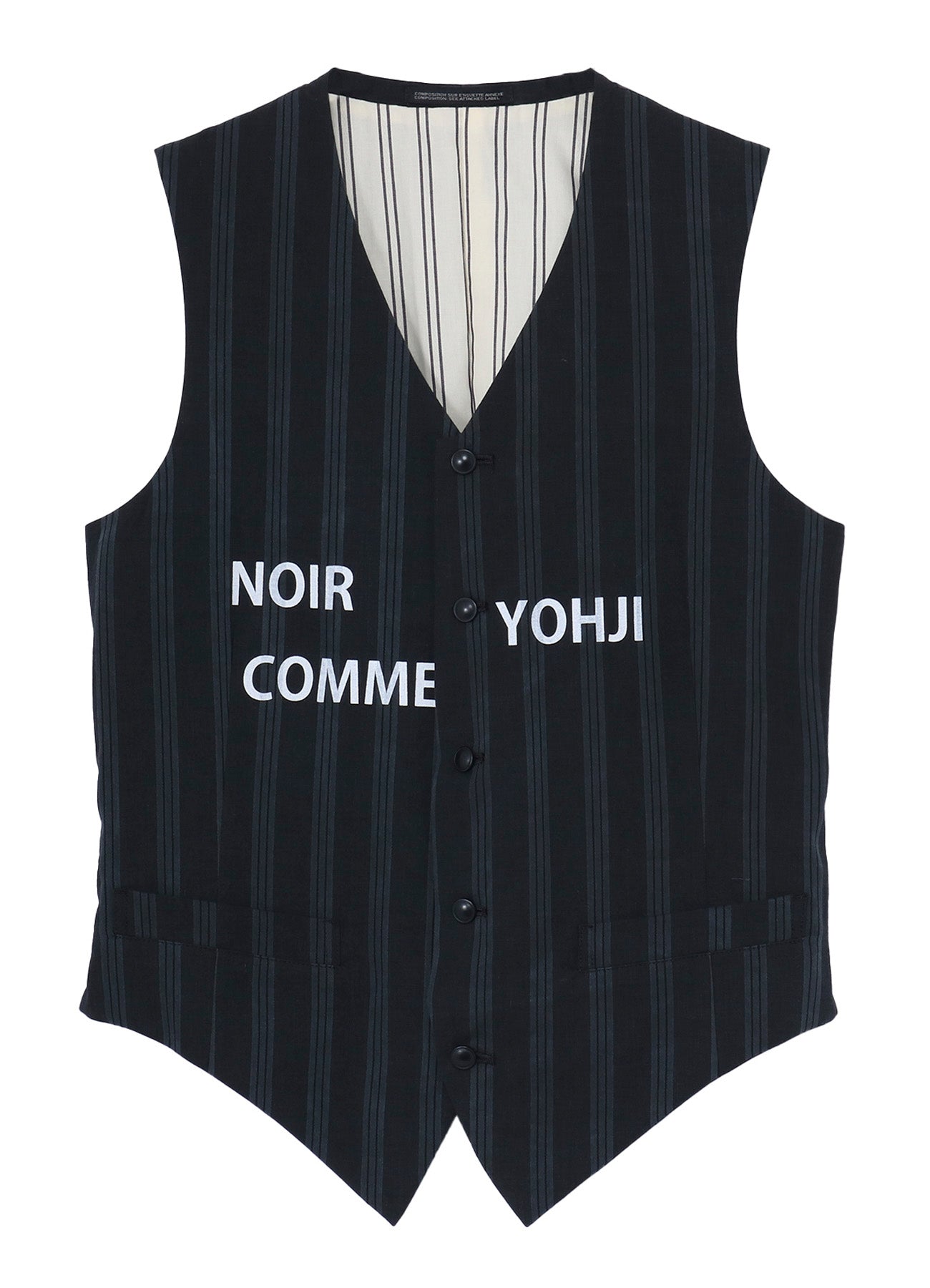 PIGMENT DYED STRIPE COTTON VEST