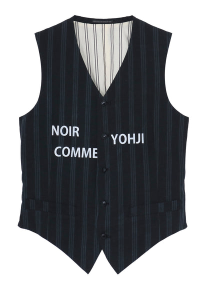 PIGMENT DYED STRIPE COTTON VEST