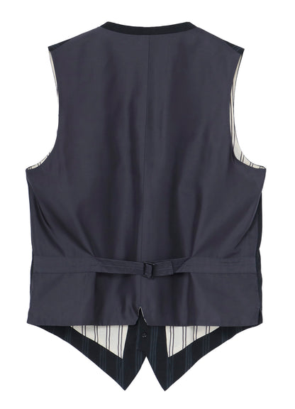 PIGMENT DYED STRIPE COTTON VEST