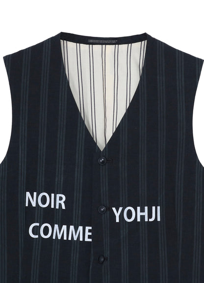 PIGMENT DYED STRIPE COTTON VEST