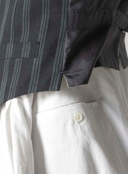 PIGMENT DYED STRIPE COTTON VEST