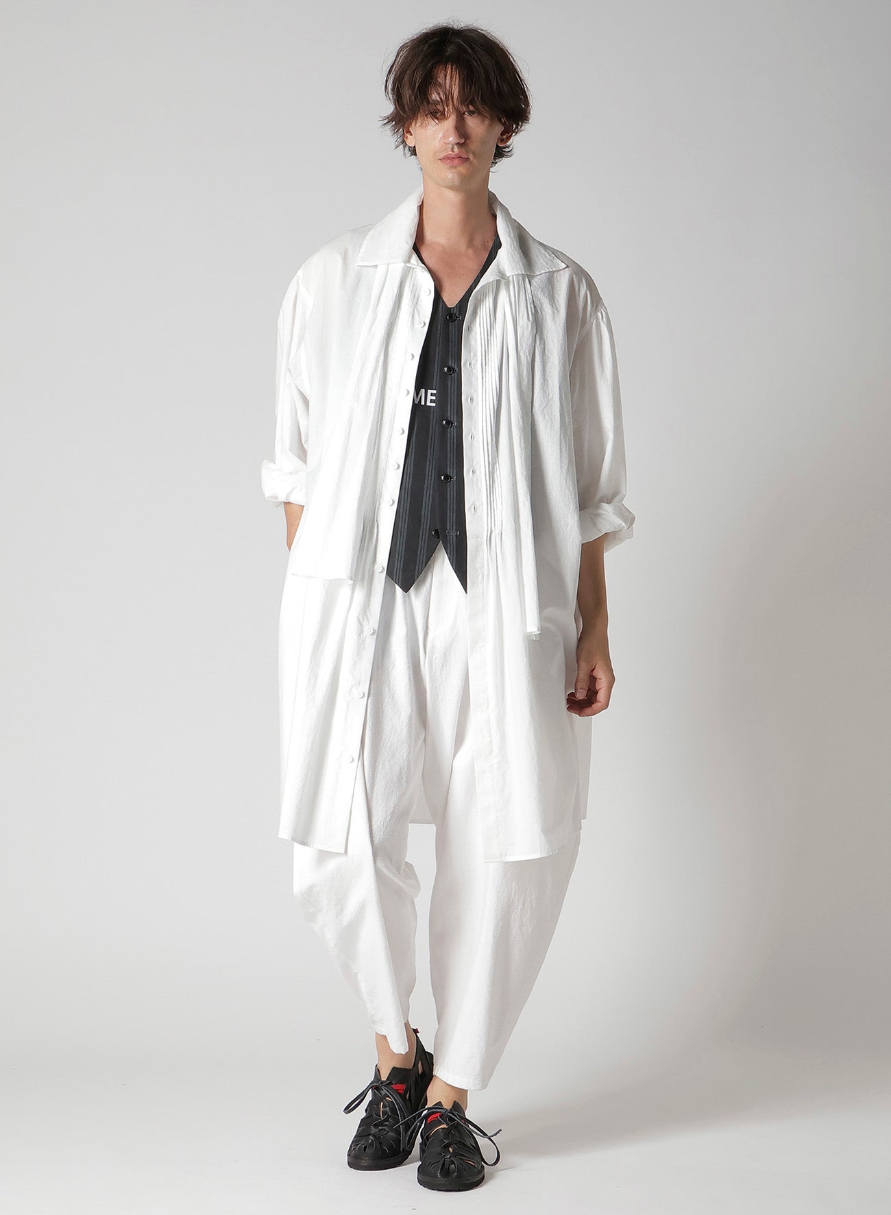 PIGMENT DYED STRIPE COTTON VEST