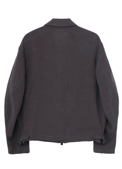 LINEN CLOTH ZIPPER BLOUSON
