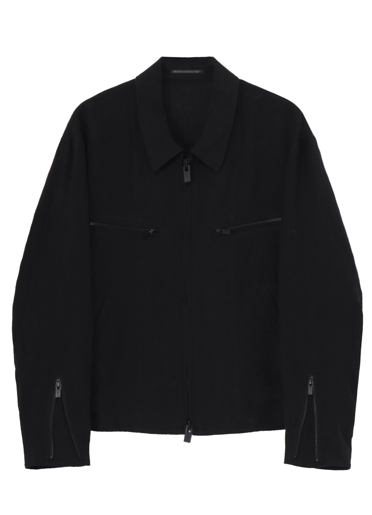 LINEN CLOTH ZIPPER BLOUSON