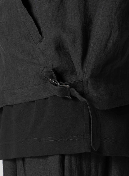 LINEN CLOTH ZIPPER BLOUSON