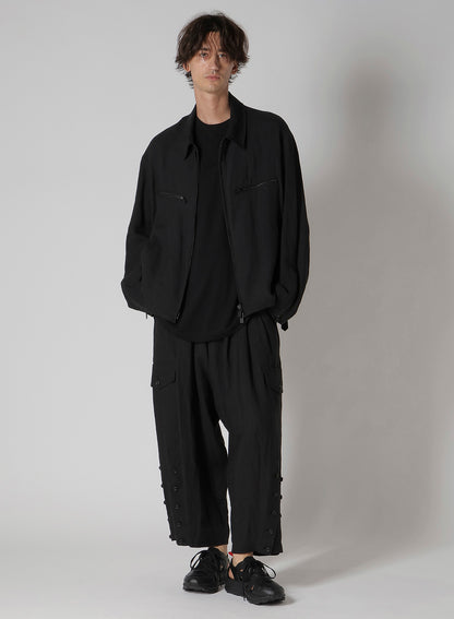 LINEN CLOTH ZIPPER BLOUSON