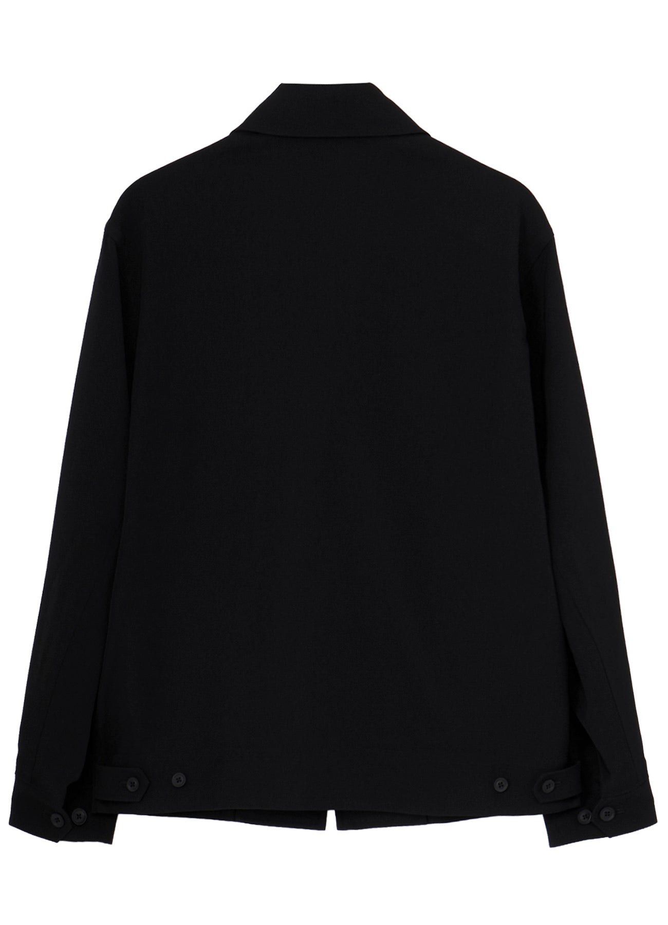 WOOL GABARDINE CUTWORK EMBROIDERY ZIPPER BLOUSON