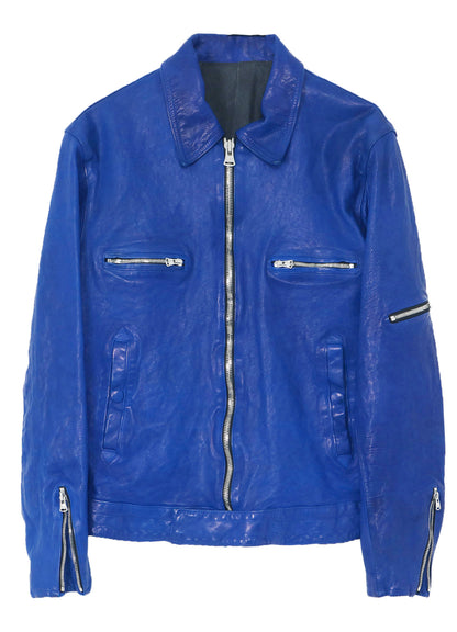 BL/ JAPAN CALF SKIN GARMENT DYED SINGLE RIDERS