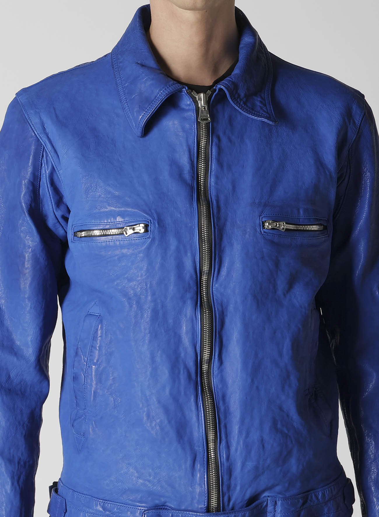 BL/ JAPAN CALF SKIN GARMENT DYED SINGLE RIDERS