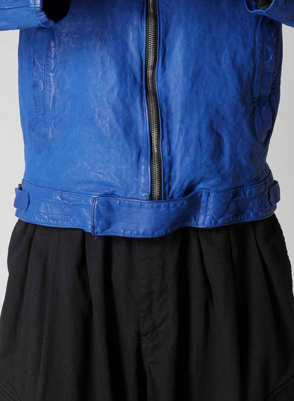 BL/ JAPAN CALF SKIN GARMENT DYED SINGLE RIDERS