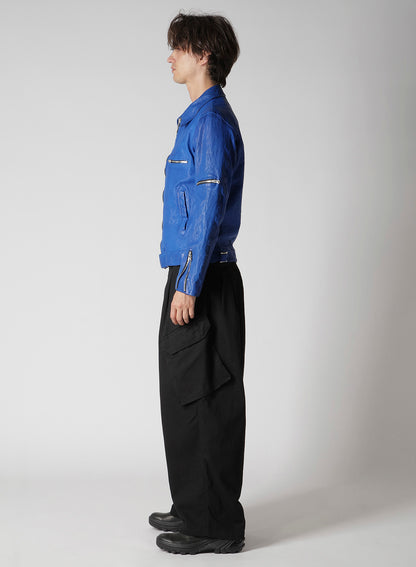 BL/ JAPAN CALF SKIN GARMENT DYED SINGLE RIDERS