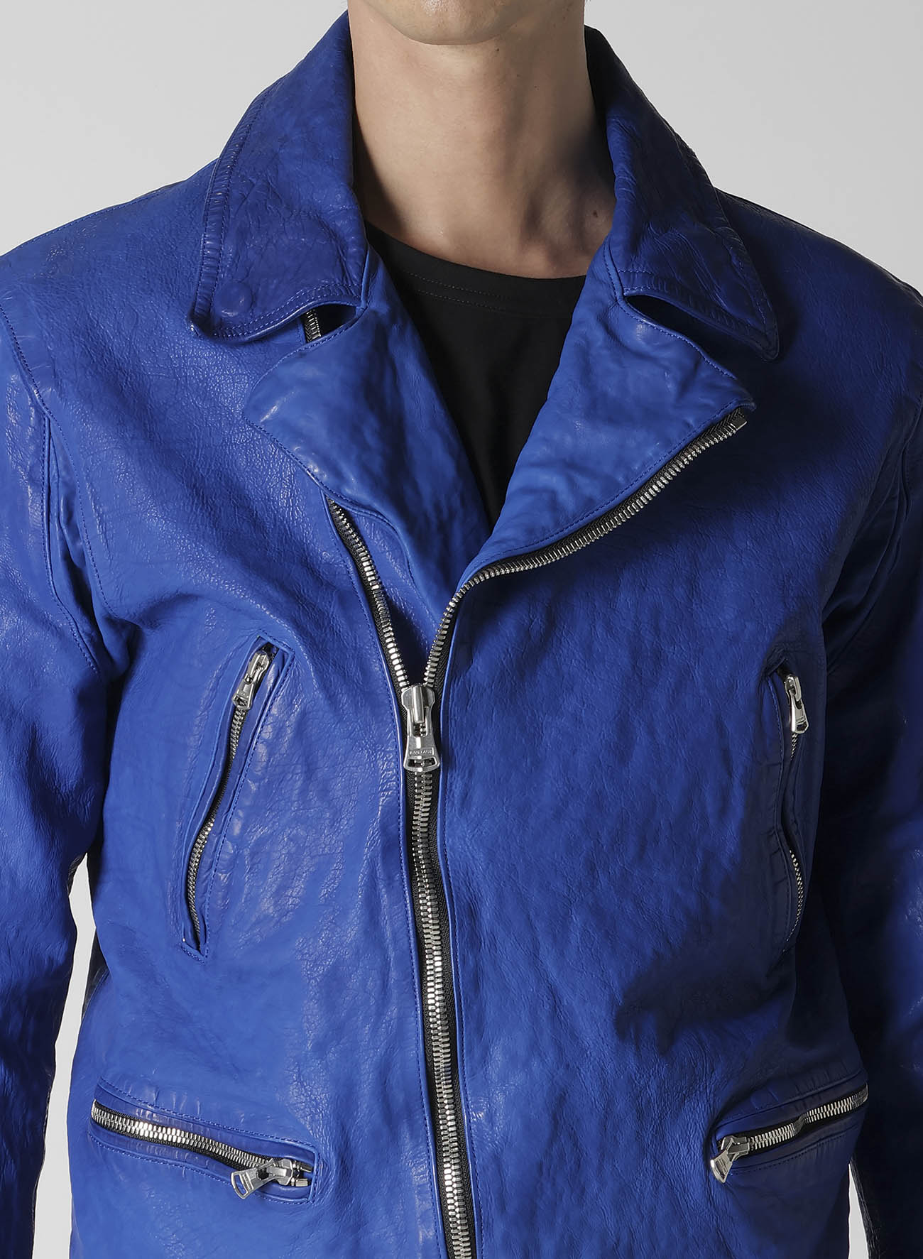 BL/ JAPAN CALF SKIN GARMENT DYED DOUBLE RIDERS