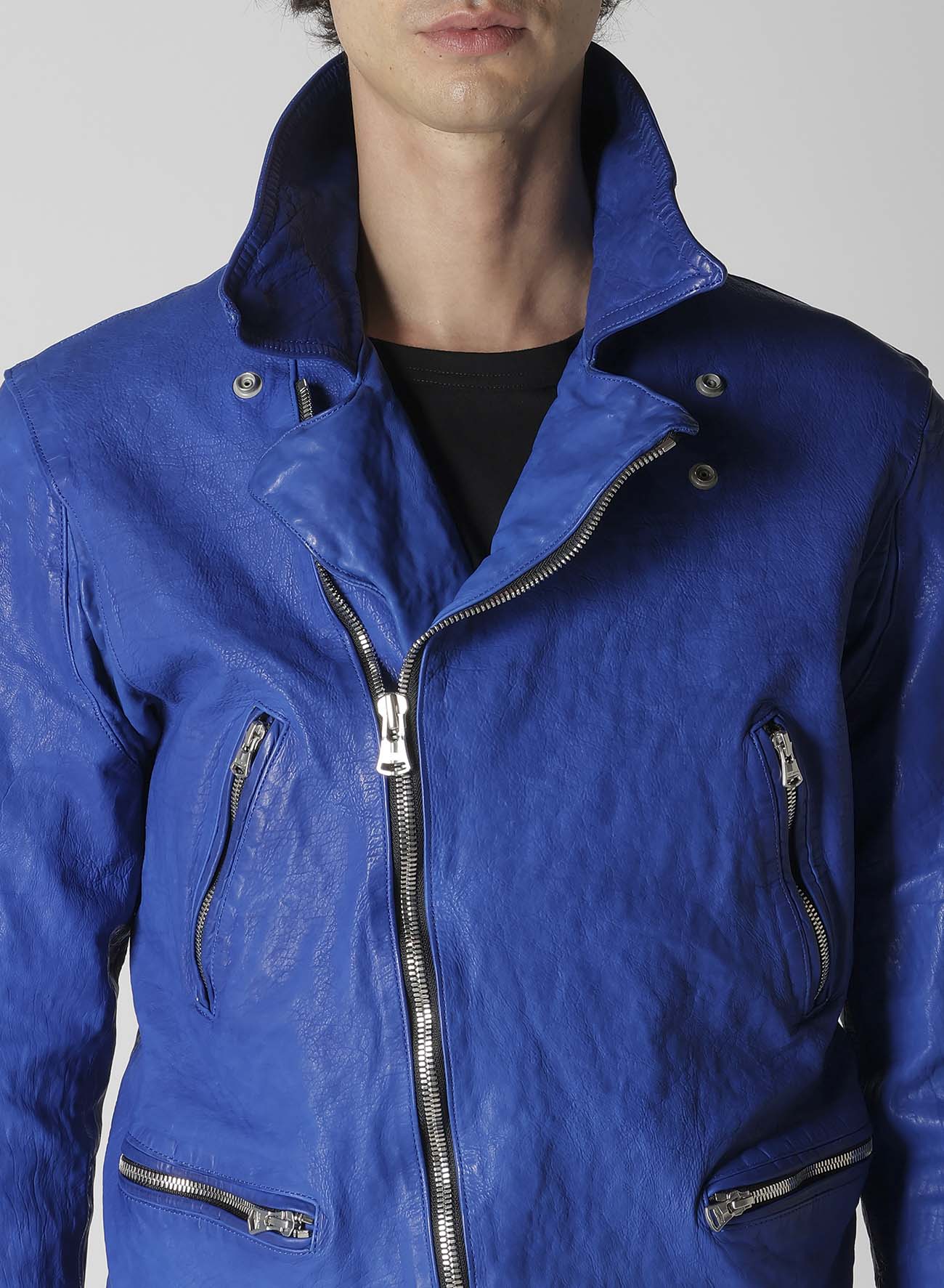 BL/ JAPAN CALF SKIN GARMENT DYED DOUBLE RIDERS