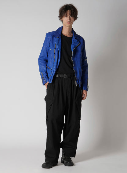 BL/ JAPAN CALF SKIN GARMENT DYED DOUBLE RIDERS