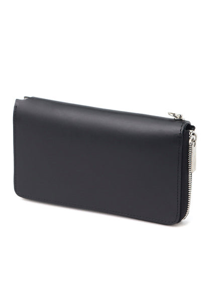 COW LEATHER FASTENER WALLET L