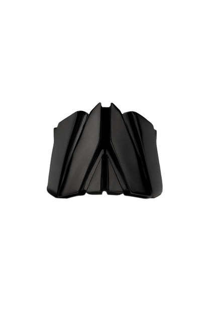 SV/BK RUTHENIUM STRUCED RING BK